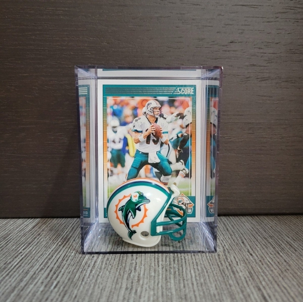 Dan Marino Miami Dolphins Mini Helmet Football Sports Box
